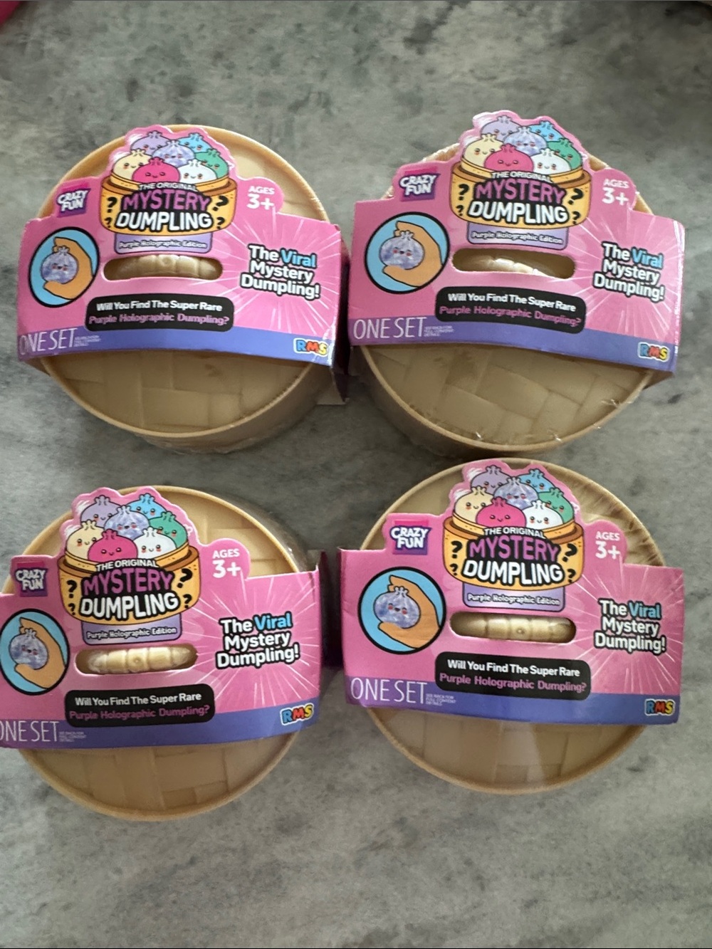 Mystery Dumpling Surprise Toy Set - Pink Pack (4 Pack)